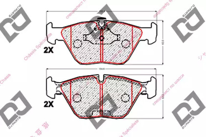 Комплект тормозных колодок DJ PARTS BP1885